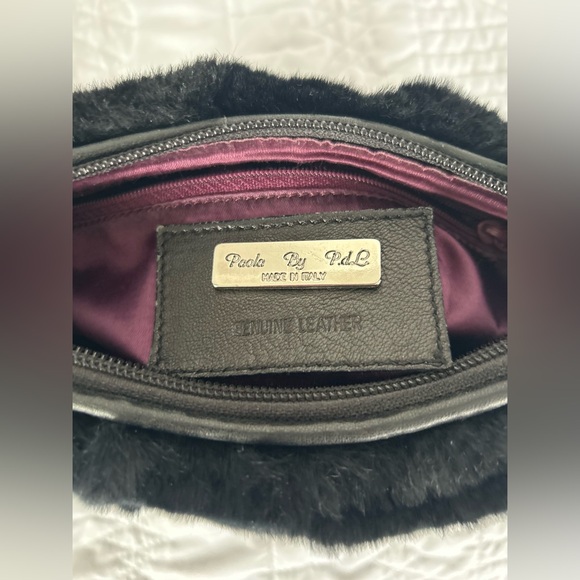 Darling vintage genuine rabbit fur and leather handbag by Paola By PdL - Picture 5 of 7